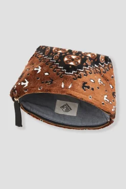 Promod Pochette en velours LALLA - Marron Store