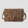 Promod Pochette léopard en cuir - Imprimé camel Imprimécamel Store