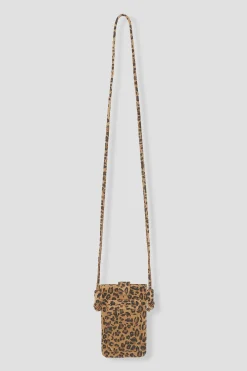 Promod Pochette léopard en cuir - Imprimé camel Imprimécamel Cheap