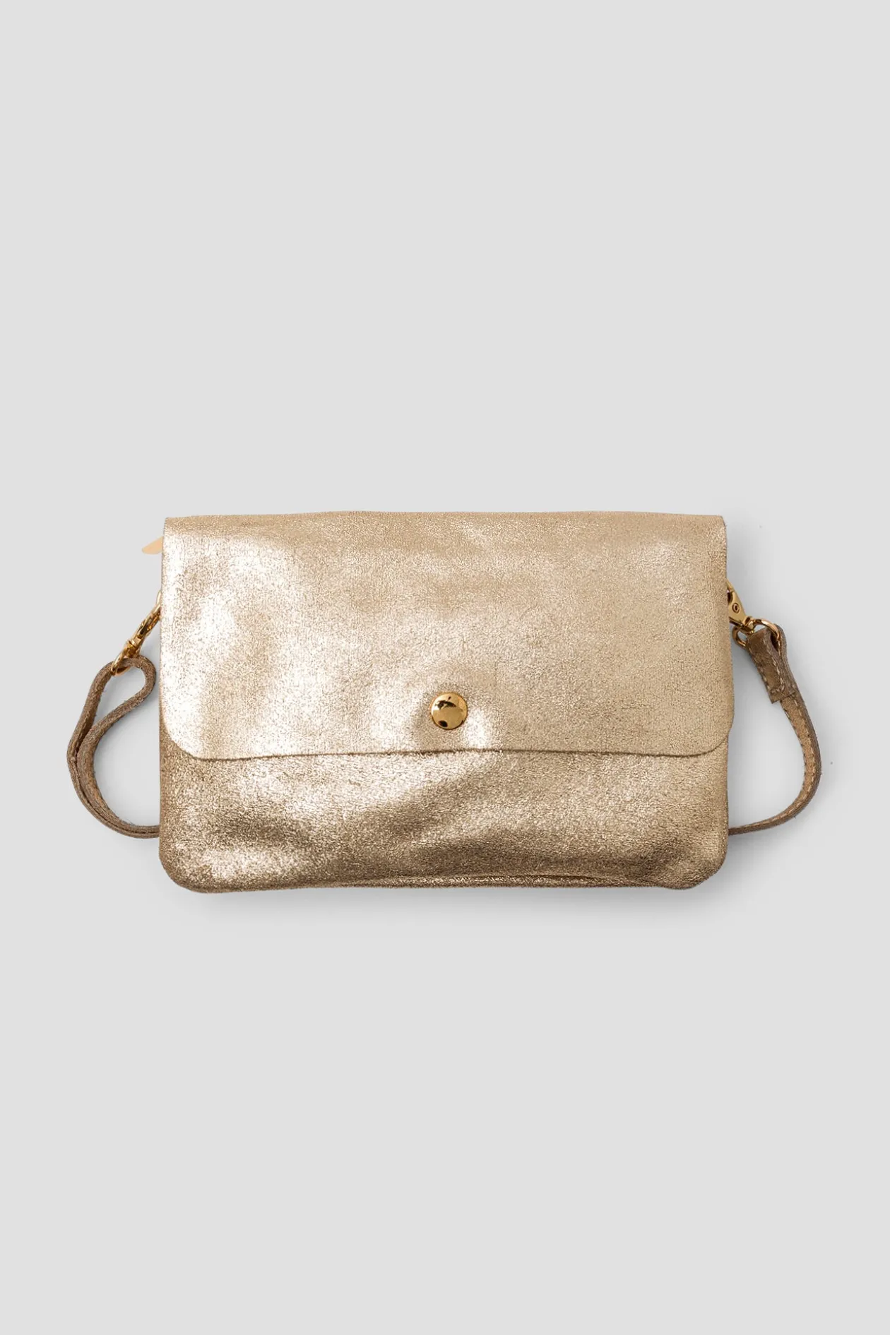 Promod Pochette pailletée en cuir - Coloration dorée Colorationdorée Online