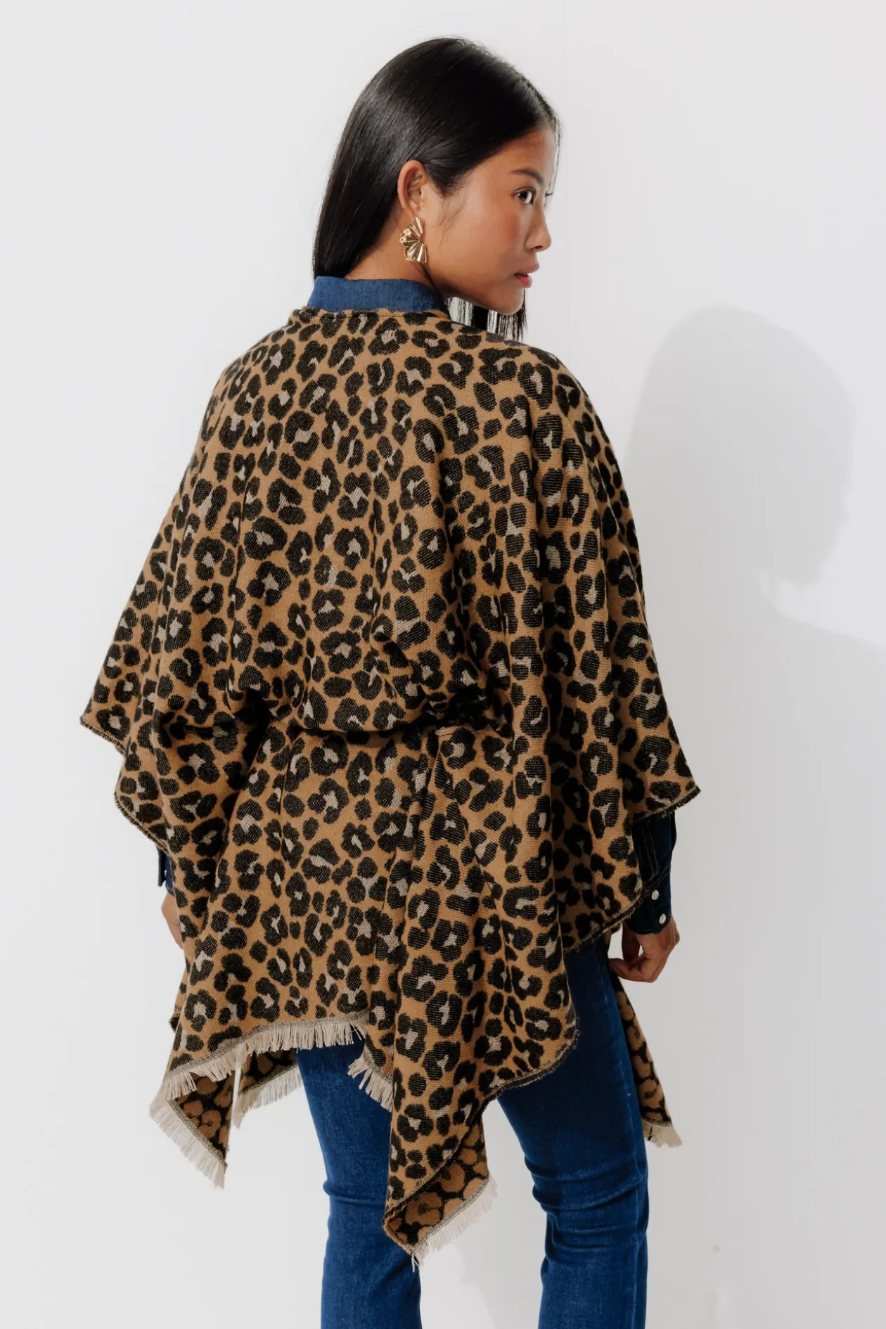 Promod Poncho oversize léopard Femme - Imprimé camel Imprimécamel Clearance
