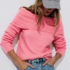 Promod Pull col Bardot Femme - Rose Hot