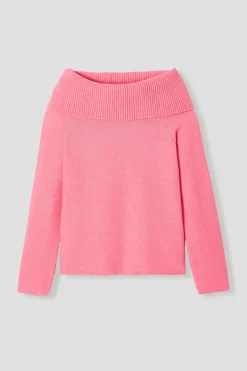 Promod Pull col Bardot Femme - Rose Hot