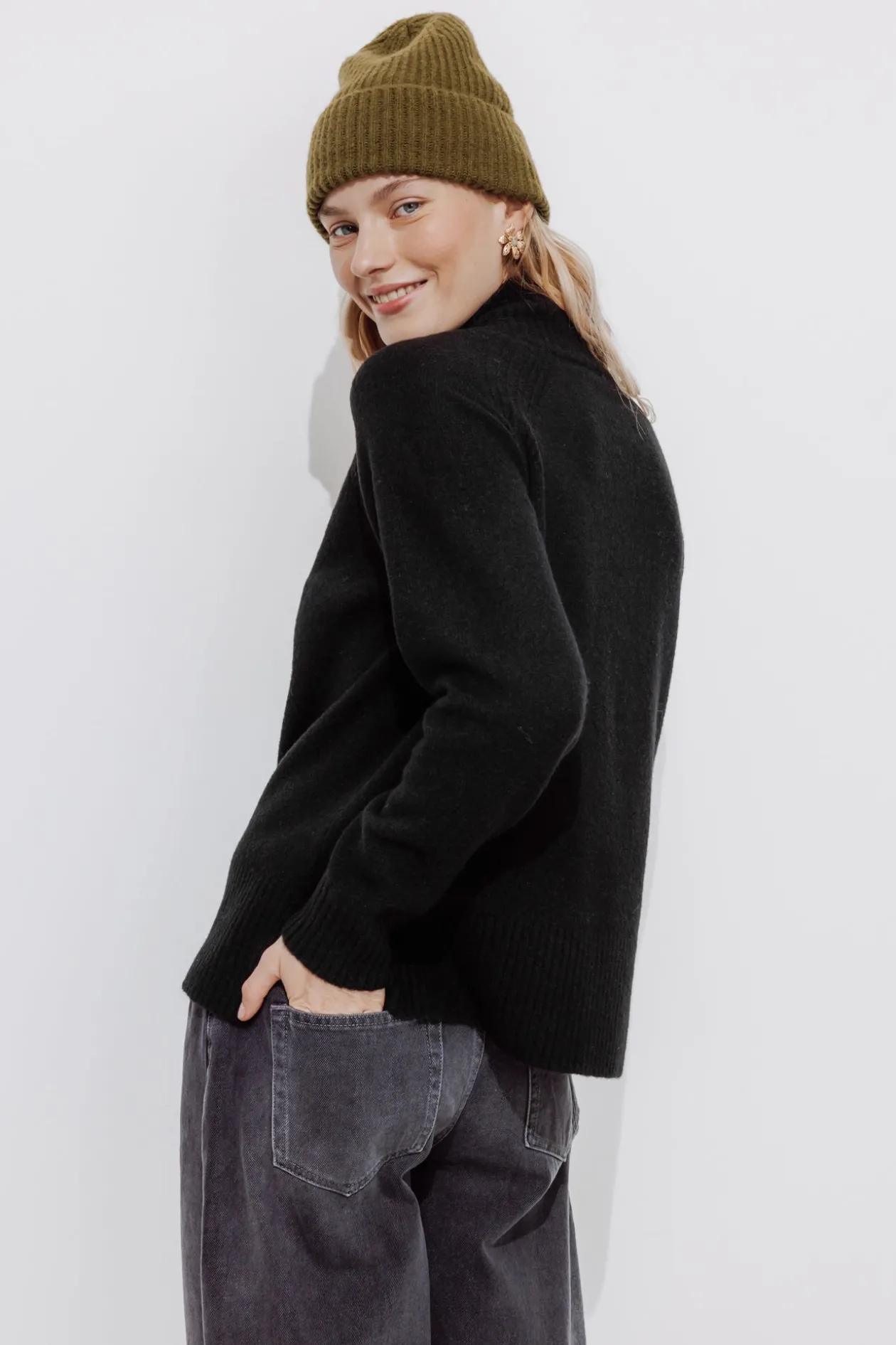Promod Pull col montant Femme - Noir New