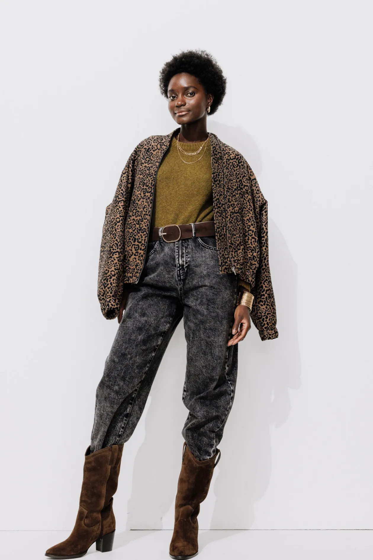 Promod Pull col rond Femme - Vert olive Vertolive Sale