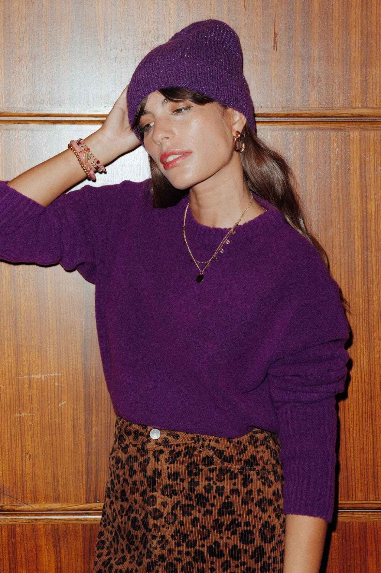 Promod Pull col rond Femme - Violet Sale