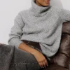 Promod Pull col roulé Femme - Gris clair Grisclair Sale