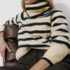 Promod Pull col roulé marinière Femme - Rayé marine Rayémarine Store