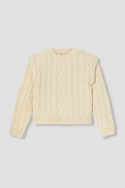 Promod Pull court torsadé Femme - Ecru Flash Sale