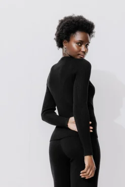 Promod Pull côtelé Femme - Noir Cheap