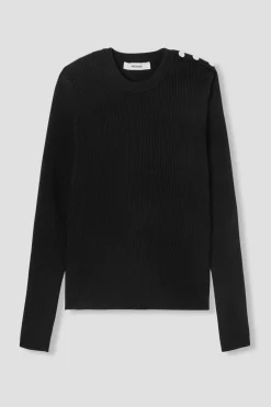 Promod Pull côtelé Femme - Noir Cheap