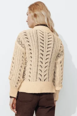 Promod Pull en maille ajourée Femme - Beige Cheap