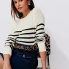 Promod Pull fin marinière Femme - Rayé marine Rayémarine Shop