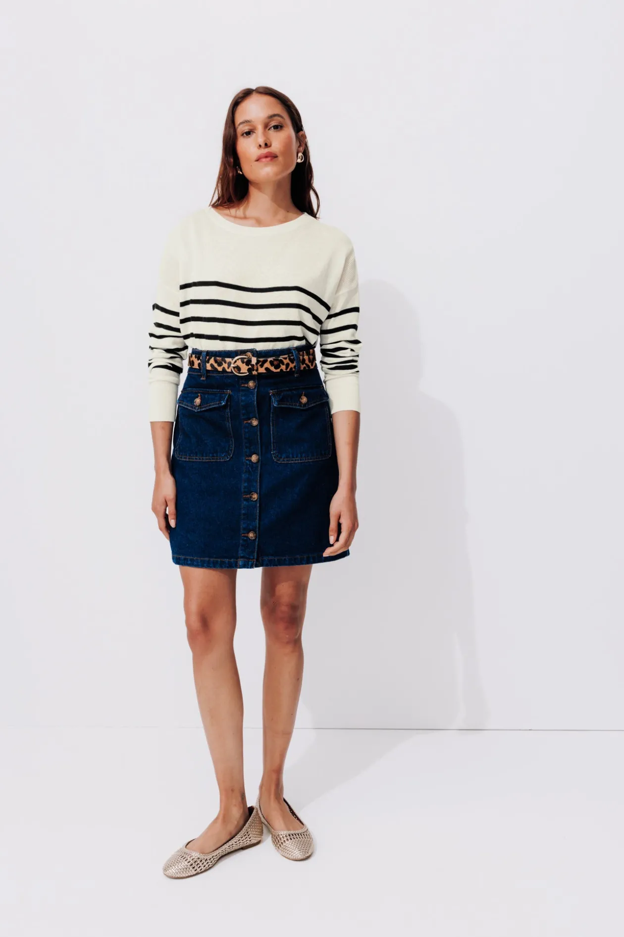 Promod Pull fin marinière Femme - Rayé marine Rayémarine Shop