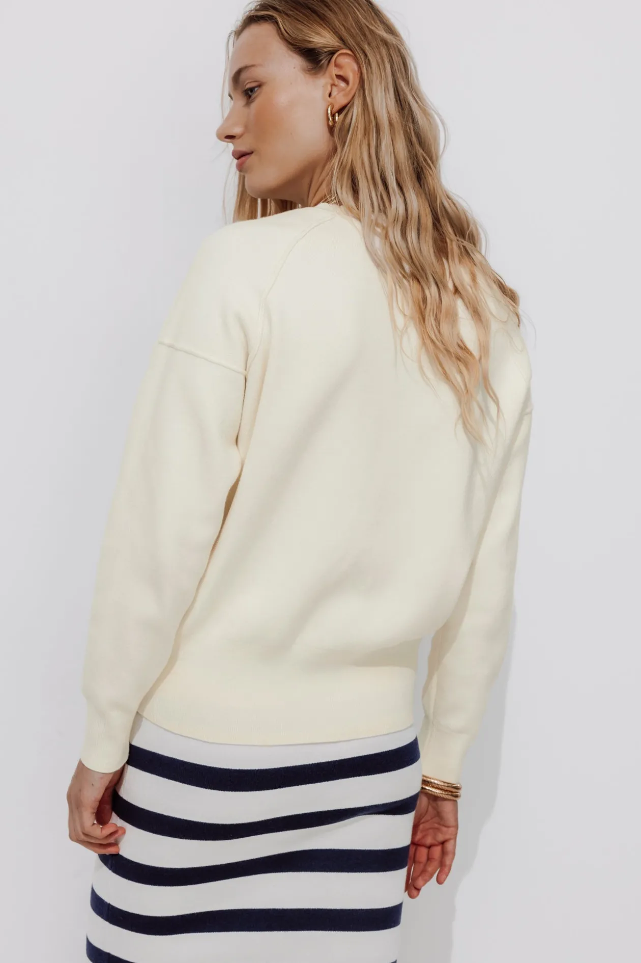 Promod Pull maille compacte uni Femme - Ecru Online