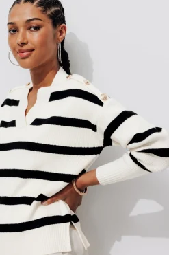Promod Pull marin rayé Femme - Rayé écru Rayéécru Flash Sale