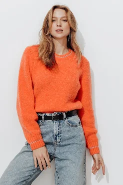 Promod Pull moelleux col rond Femme - Corail clair Corailclair Best