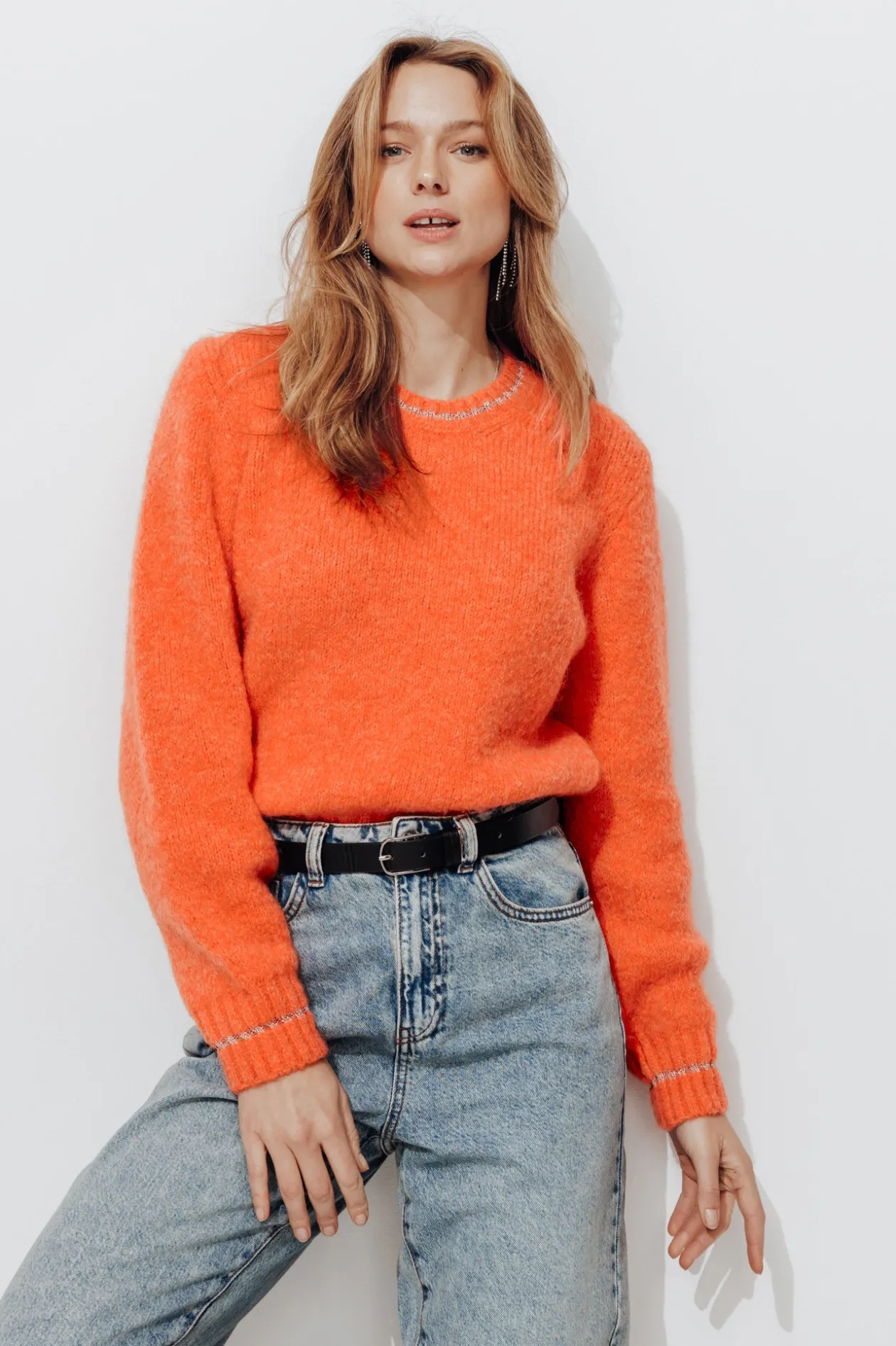 Promod Pull moelleux col rond Femme - Corail clair Corailclair Best