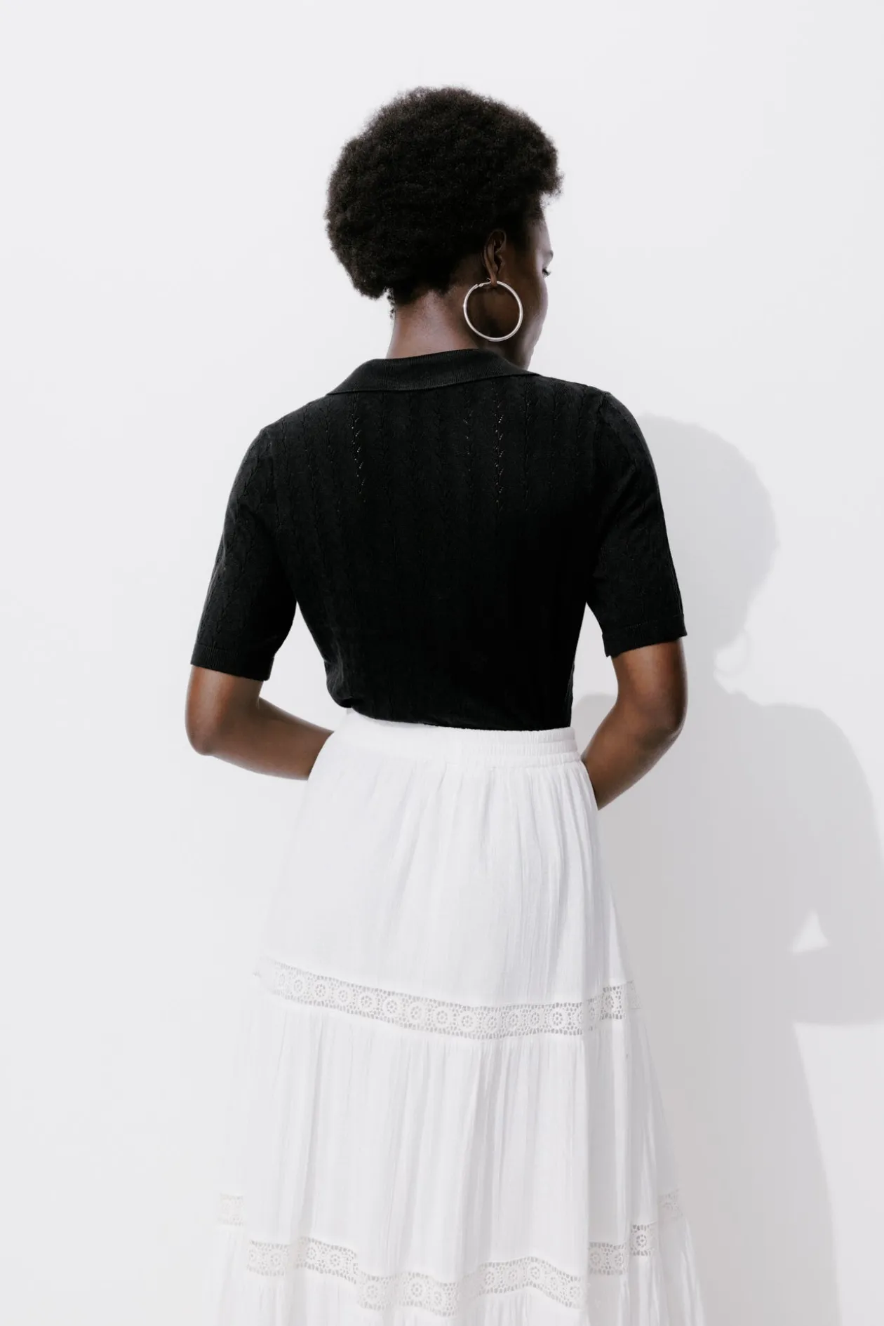 Promod Pull polo manches courtes - Noir Discount