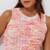 Promod Pull sans manches Femme - Imprimé multicolore Imprimémulticolore Outlet