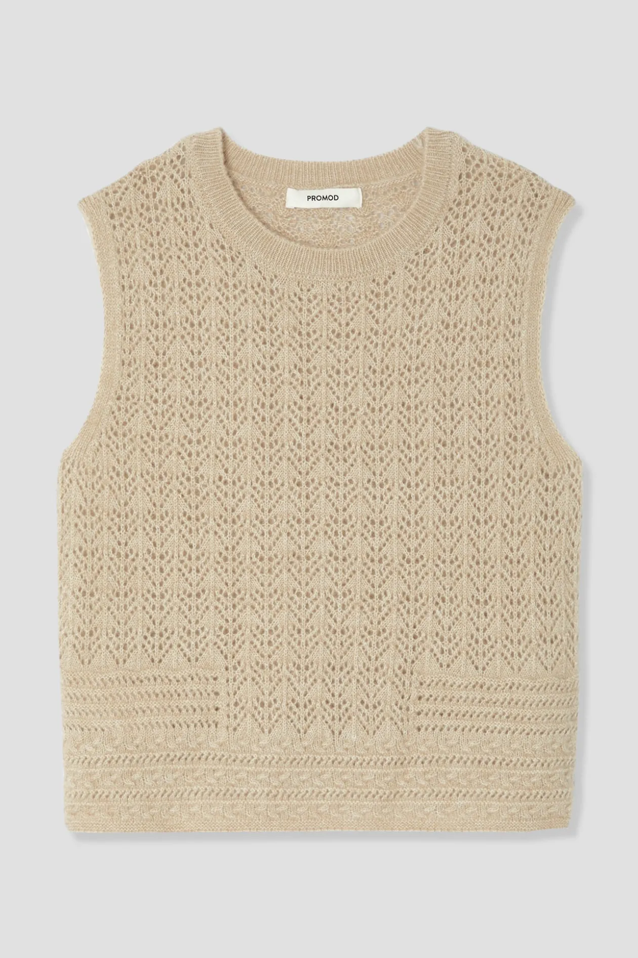 Promod Pull sans manches Femme - Ecru Fashion