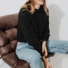 Promod Pull torsadé col rond Femme - Noir Store