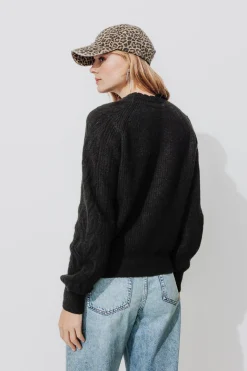 Promod Pull torsadé col rond Femme - Noir Store