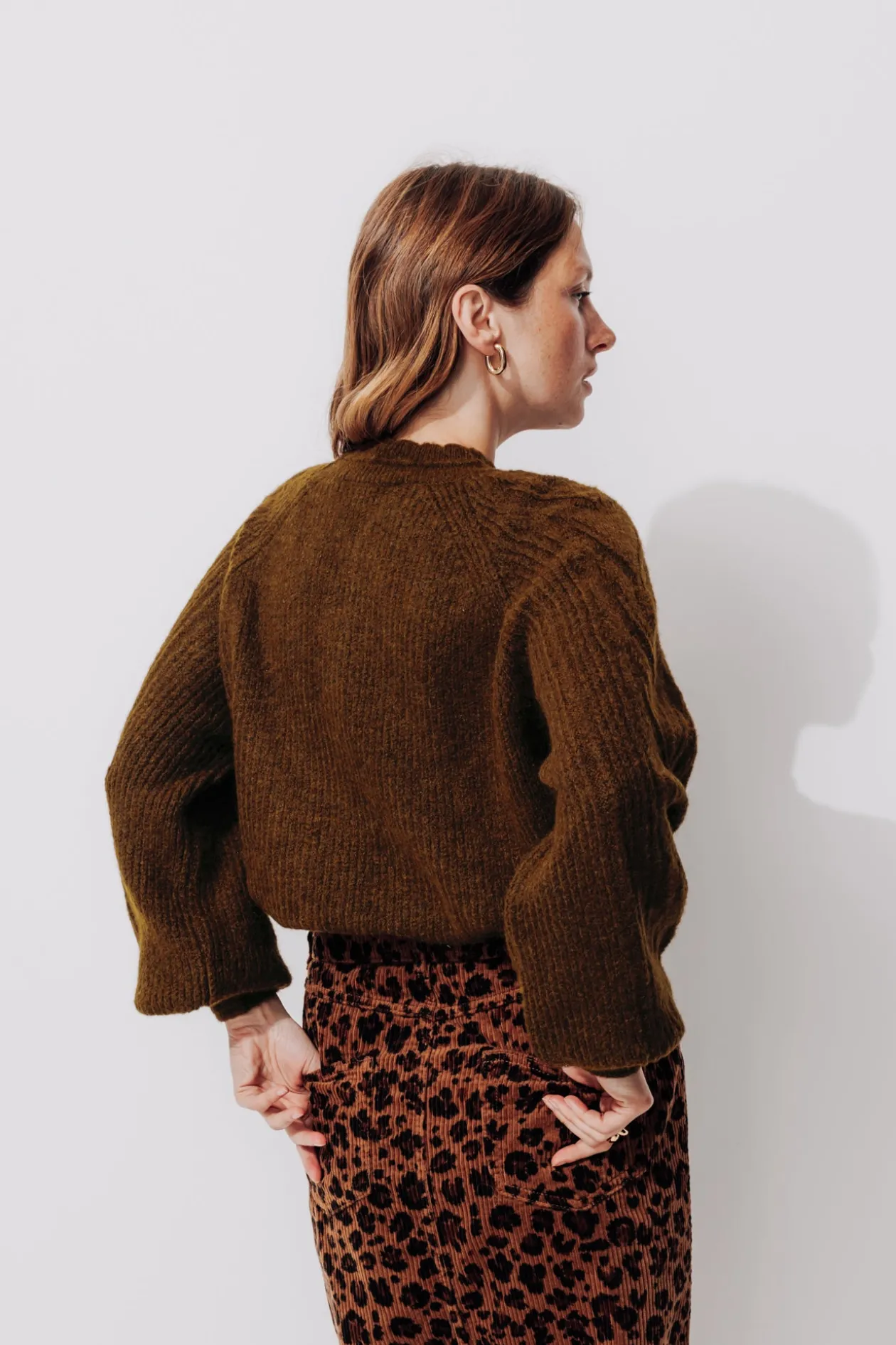 Promod Pull torsadé col rond Femme - Chocolat Cheap