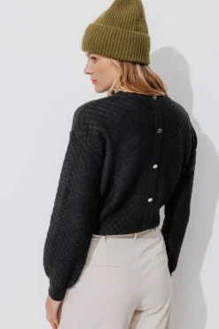 Promod Pull torsadé col rond Femme - Noir Store
