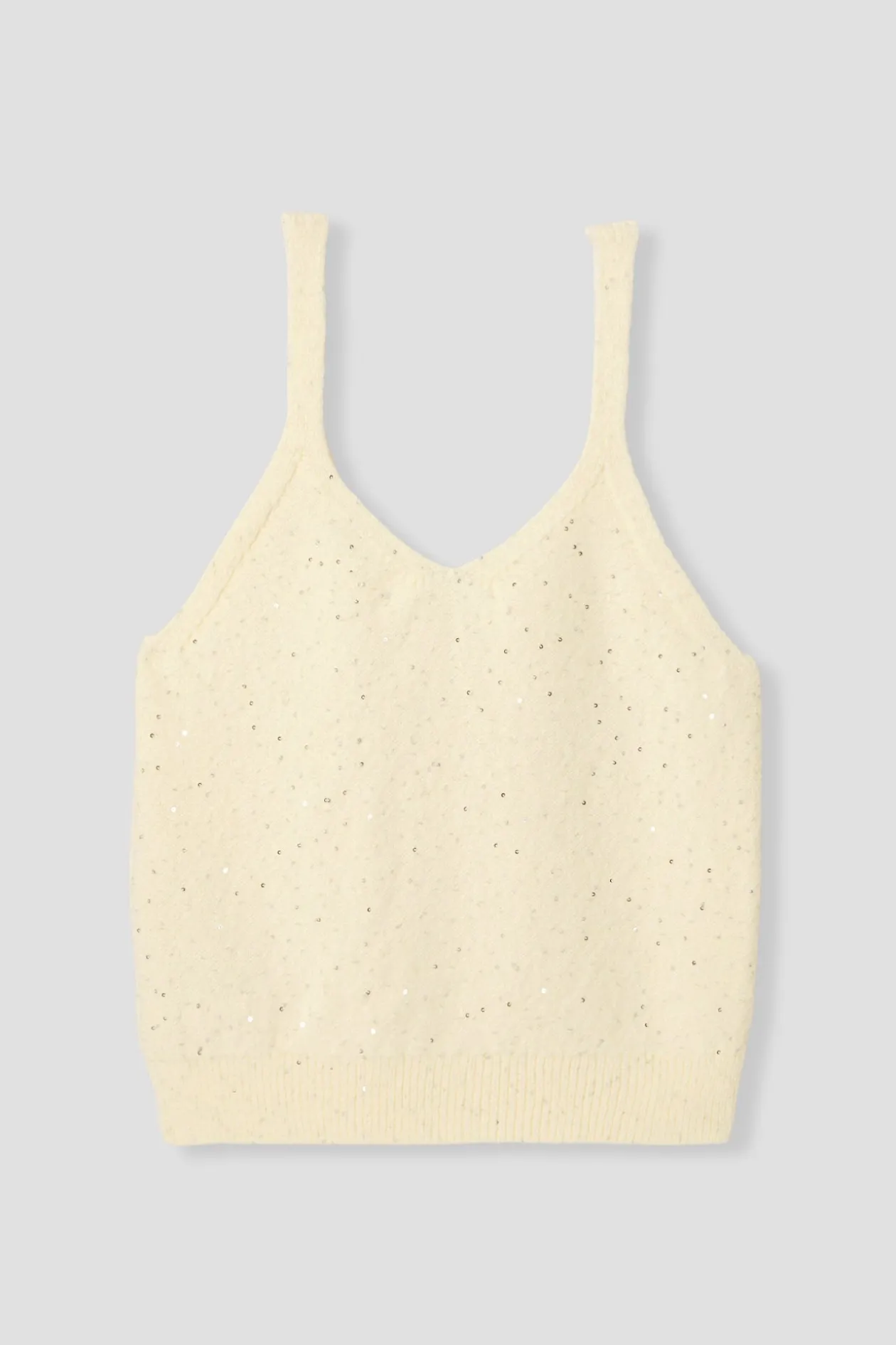 Promod Pull-débardeur à paillettes - Ecru Flash Sale