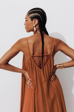Promod Robe à bretelles Femme - Terre de sienne Terredesienne Fashion