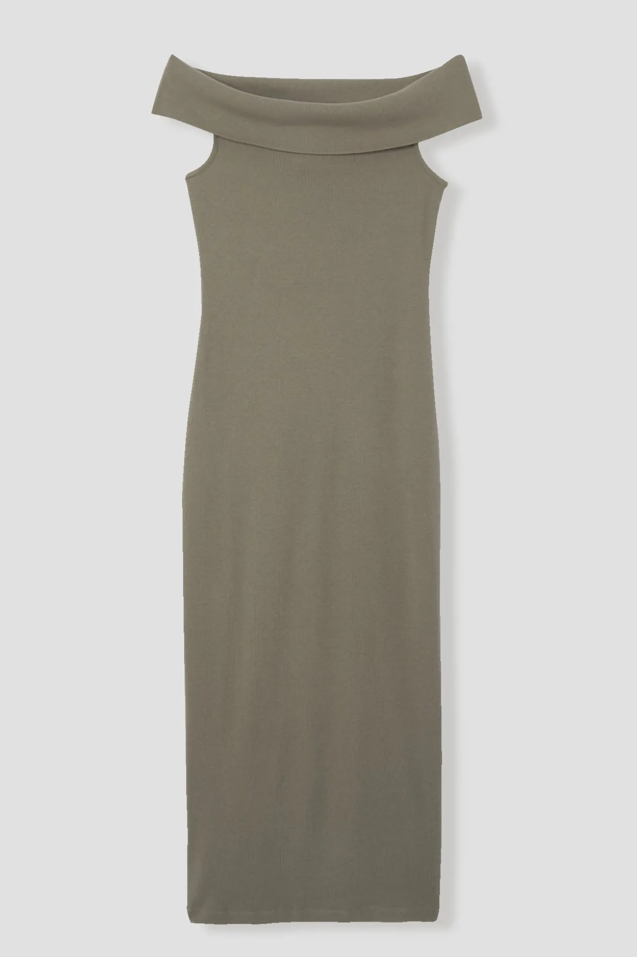 Promod Robe à col Bardot Femme - Kaki Cheap