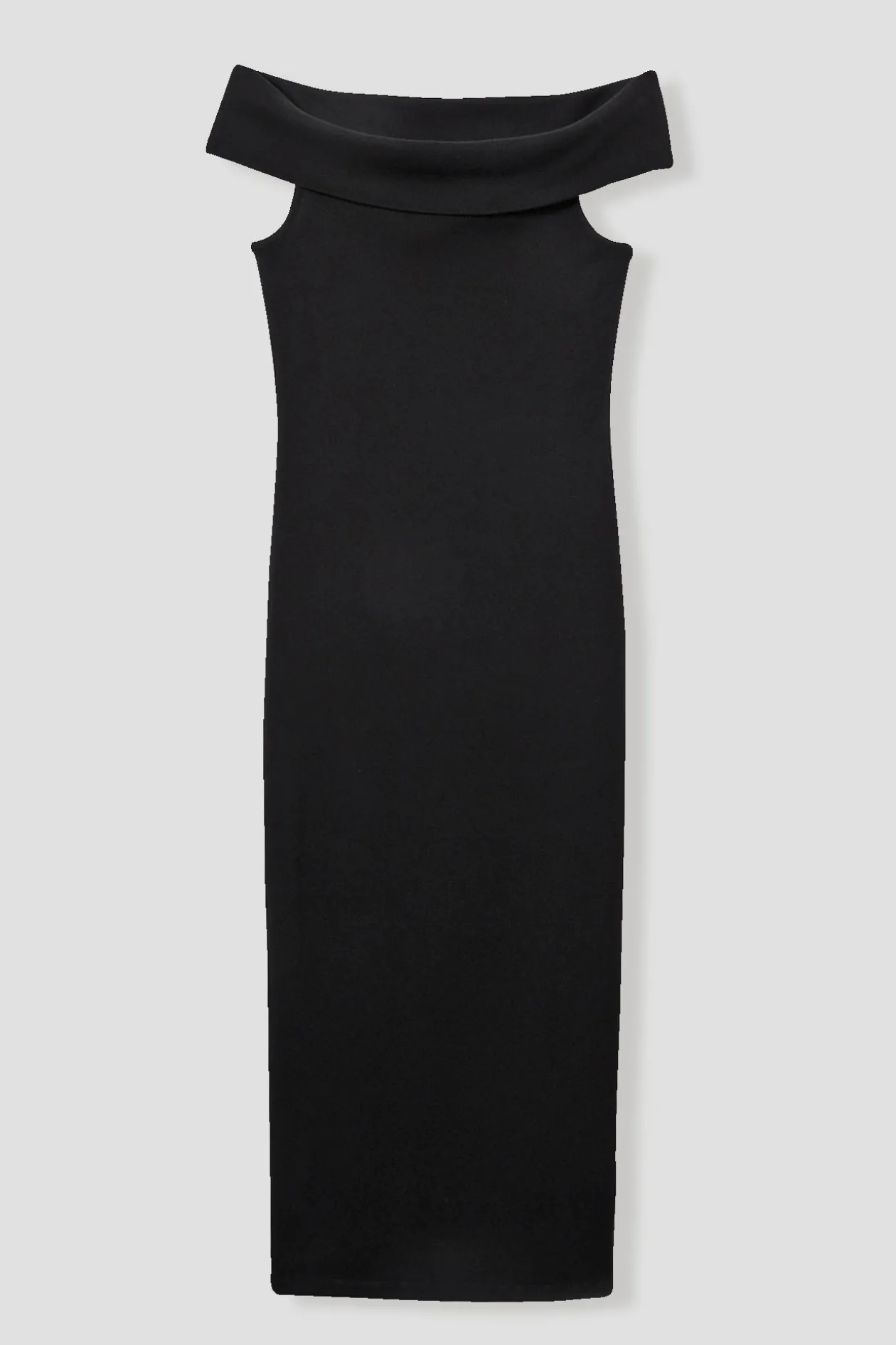Promod Robe à col Bardot Femme - Noir Outlet