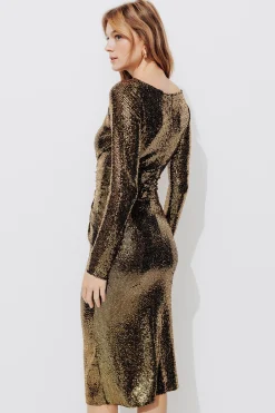Promod Robe à paillettes Femme - Bronze Hot