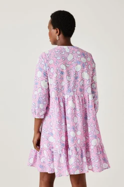 Promod Robe babydoll motifs indiens - Imprimé rose Imprimérose Fashion