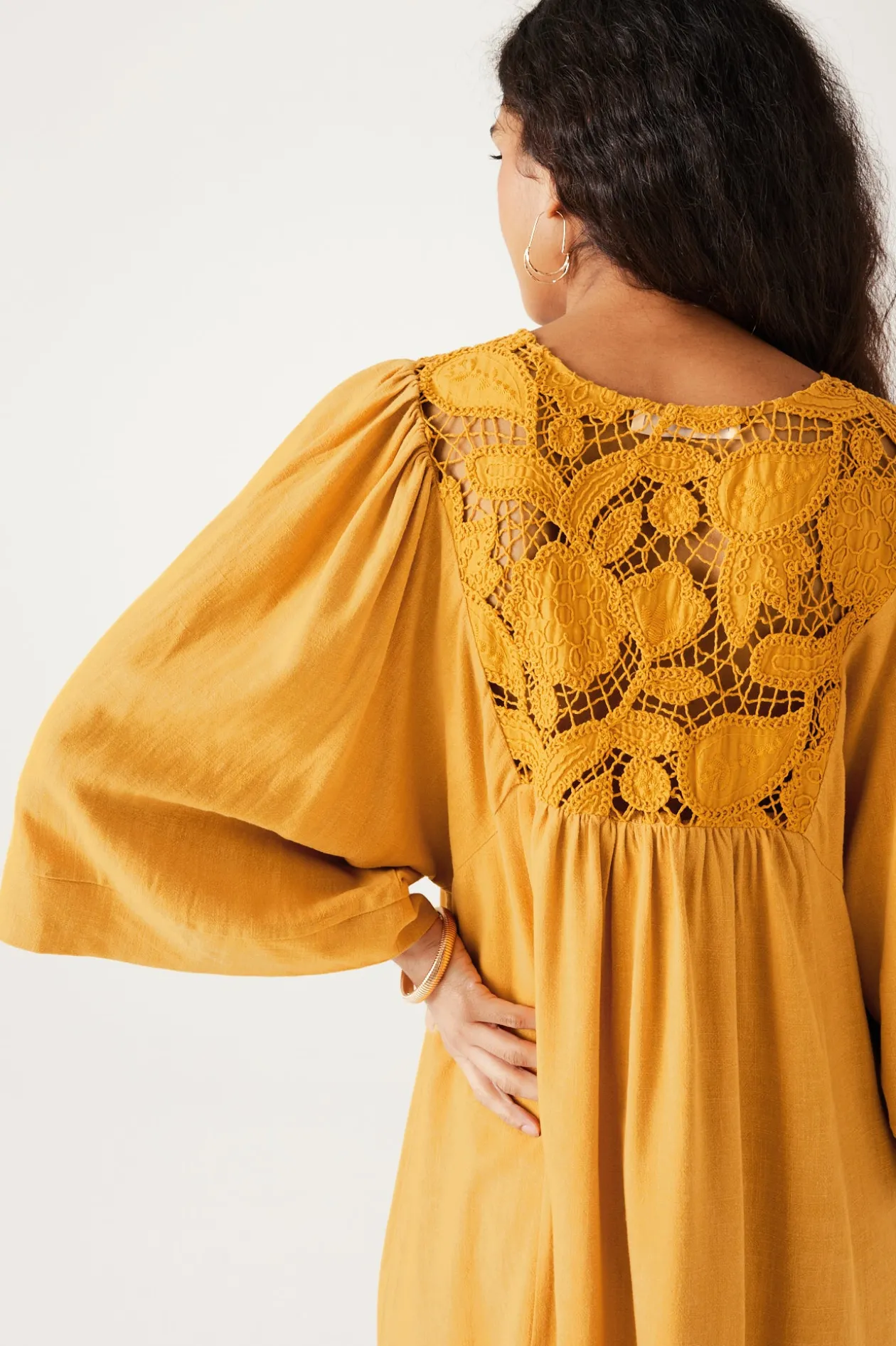 Promod Robe babydoll unie Femme - Ocre Sale