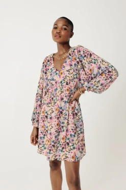 Promod Robe courte à fleurs Femme - Imprimé écru Impriméécru Hot