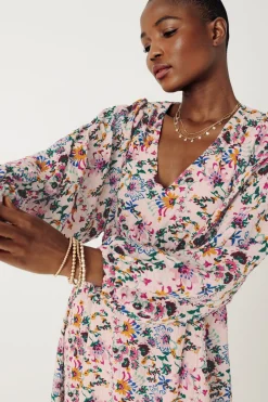 Promod Robe courte à fleurs Femme - Imprimé écru Impriméécru Hot