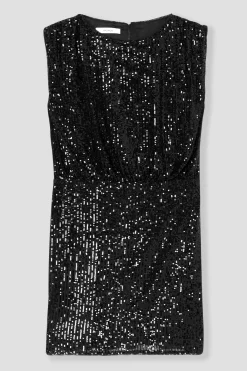 Promod Robe courte à paillettes Femme - Noir New