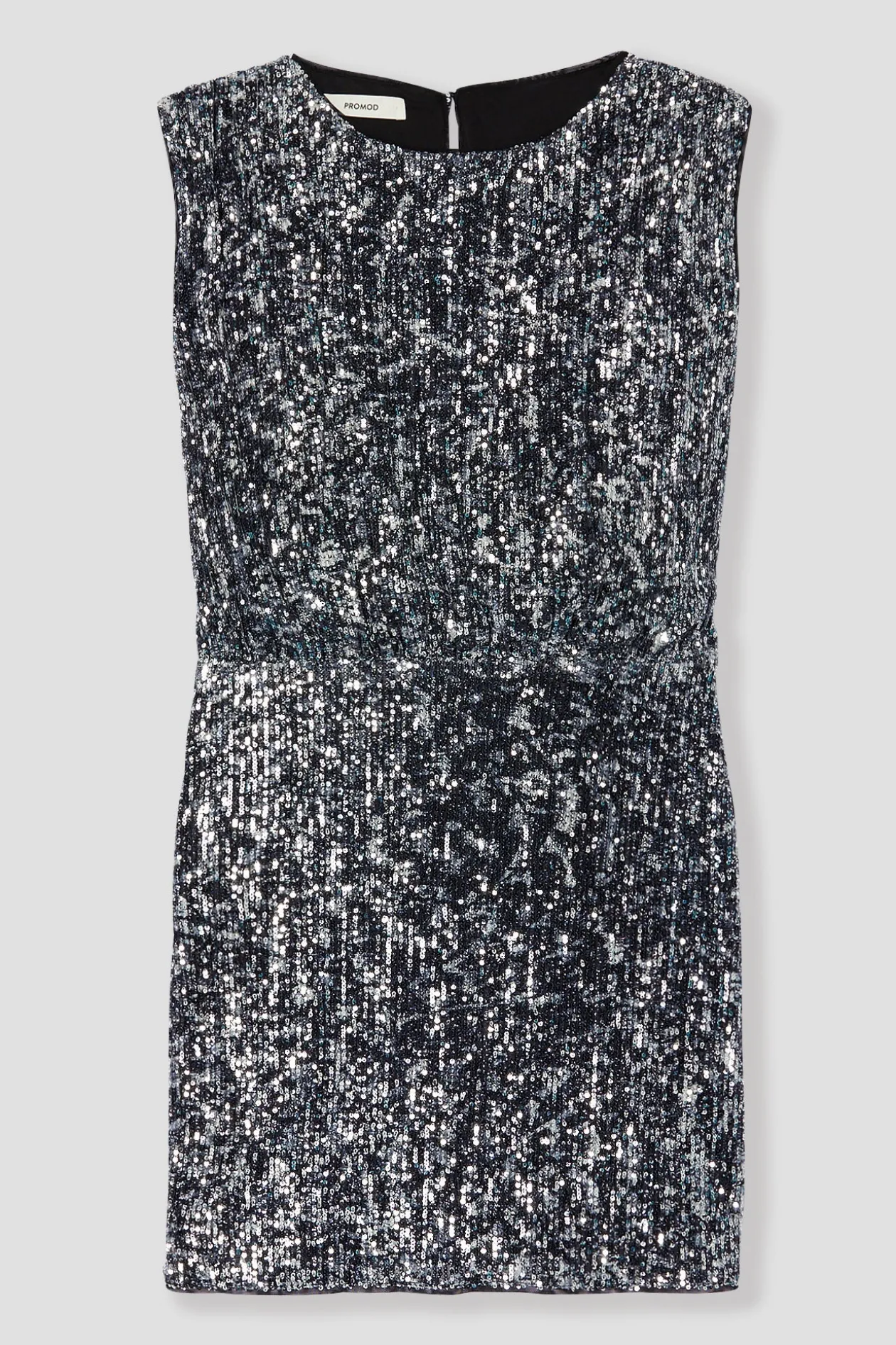 Promod Robe courte à paillettes Femme - Imprimé noir Impriménoir Best Sale