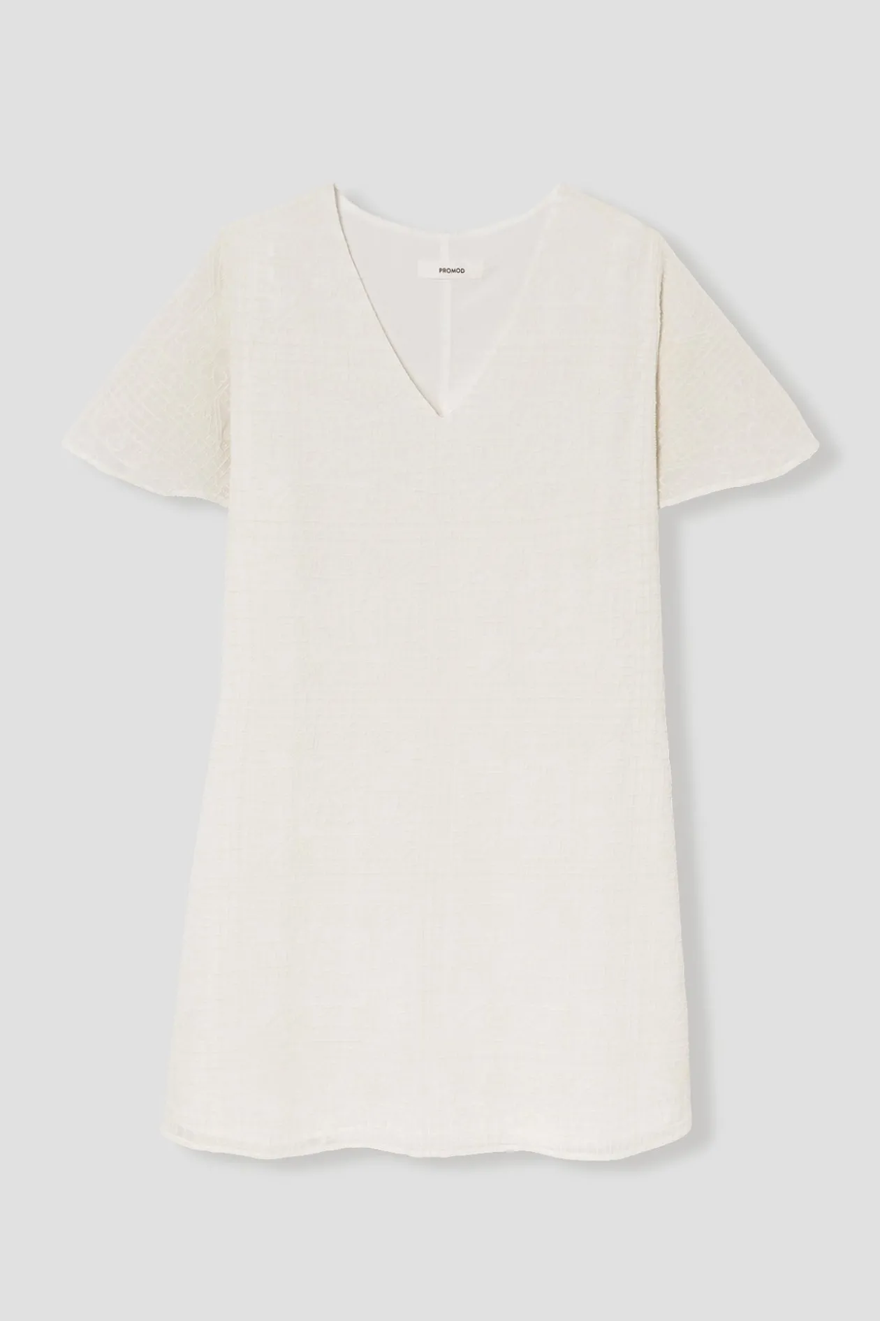 Promod Robe courte brodée Femme - Ecru Online