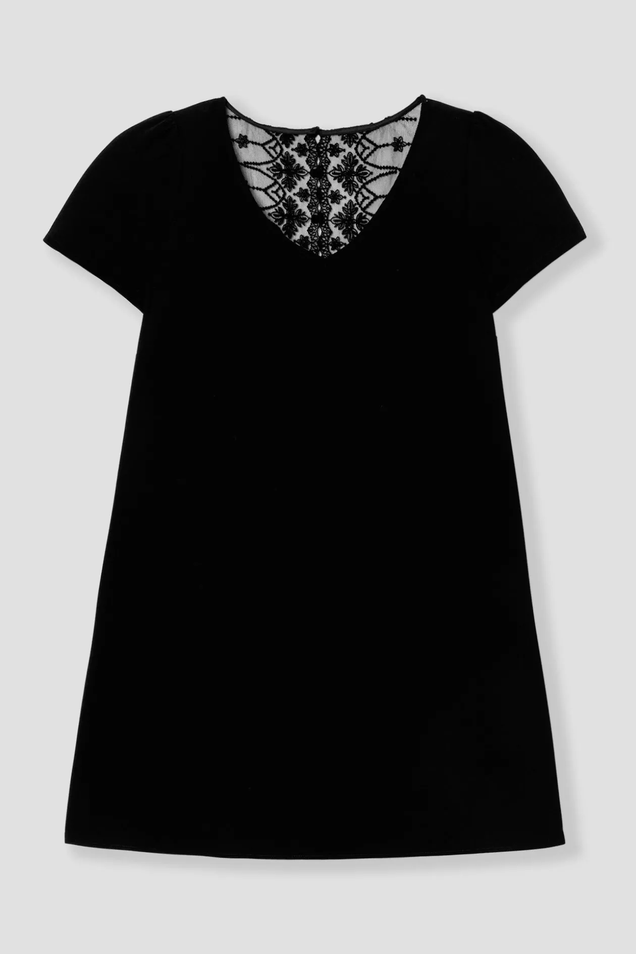 Promod Robe courte détail dentelle - Noir Clearance