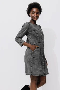 Promod Robe courte en jean Femme - Jeans gris Jeansgris New