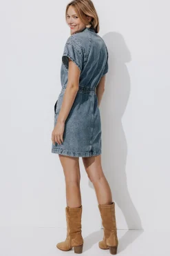 Promod Robe courte en jean Femme - Jean moyen Jeanmoyen Online