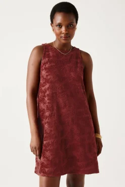 Promod Robe courte en éponge Femme - Bordeaux Sale