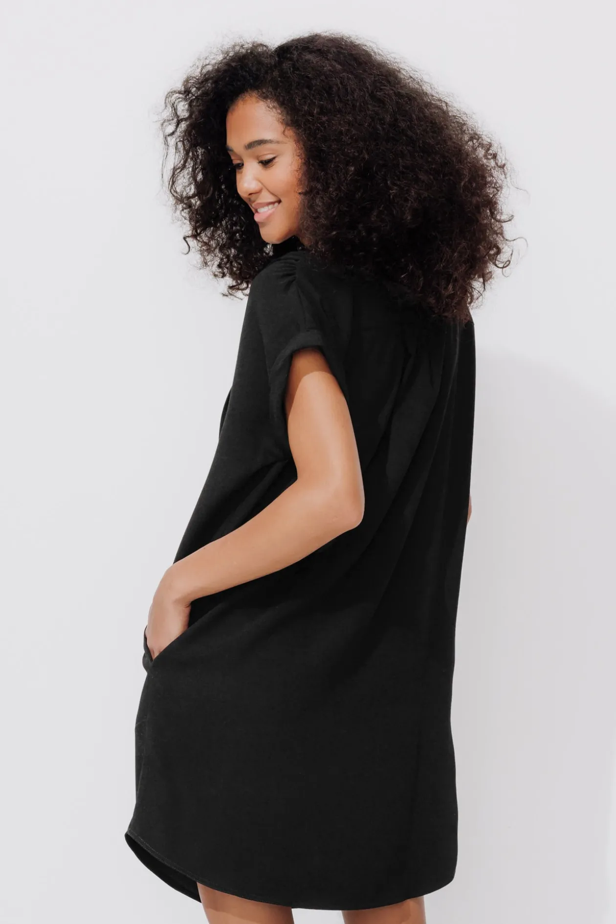 Promod Robe courte manches courtes - Noir Store