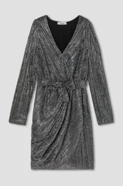 Promod Robe courte pailletée Femme - Argent Flash Sale