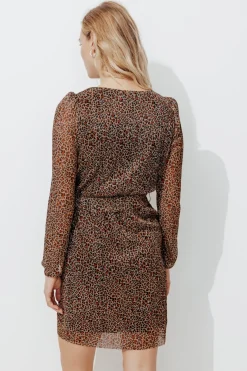 Promod Robe courte pailletée leopard - Imprimé multicolore Imprimémulticolore Best Sale