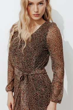 Promod Robe courte pailletée leopard - Imprimé multicolore Imprimémulticolore Best Sale
