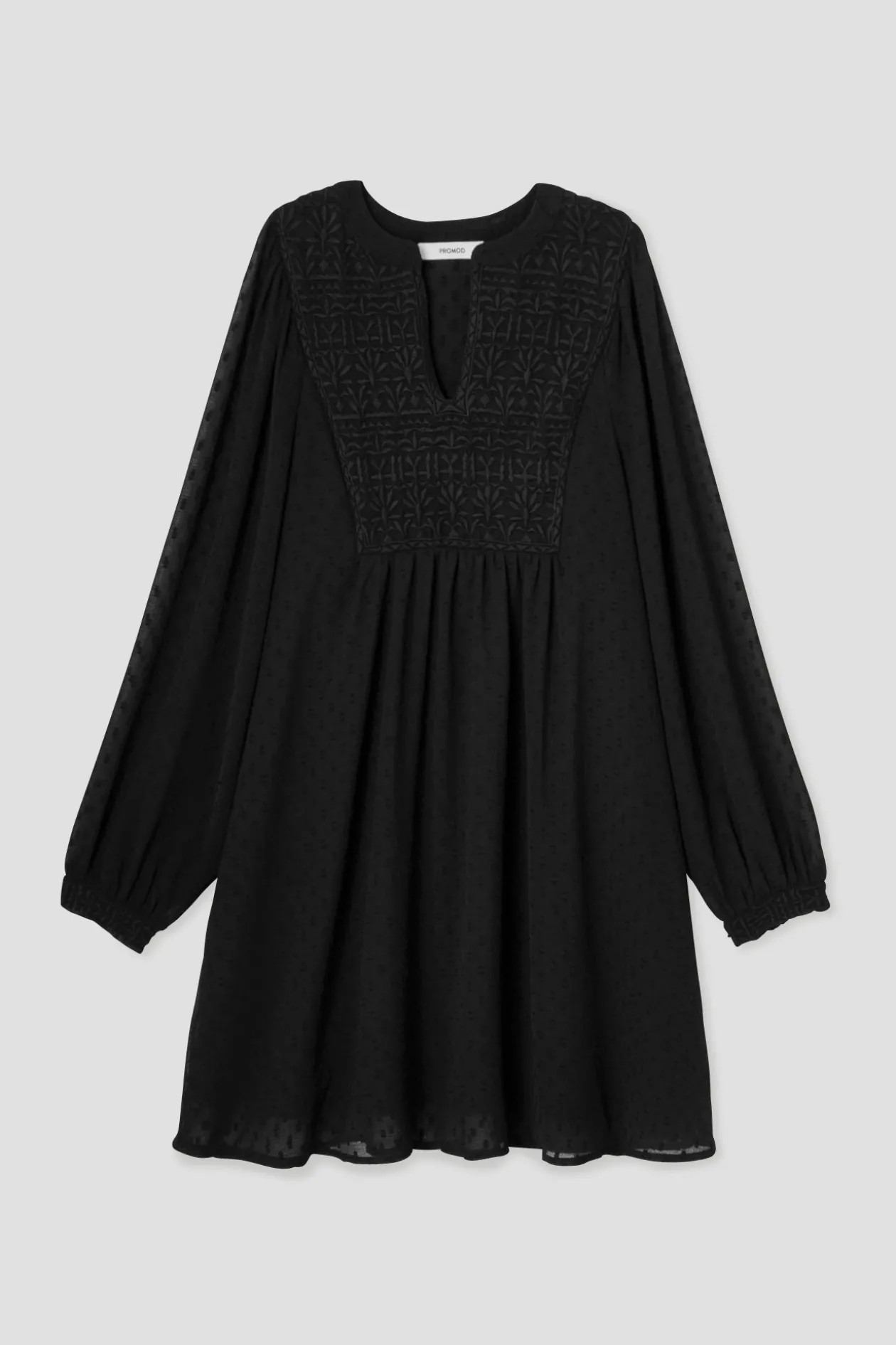 Promod Robe courte plumetis Femme - Noir Best